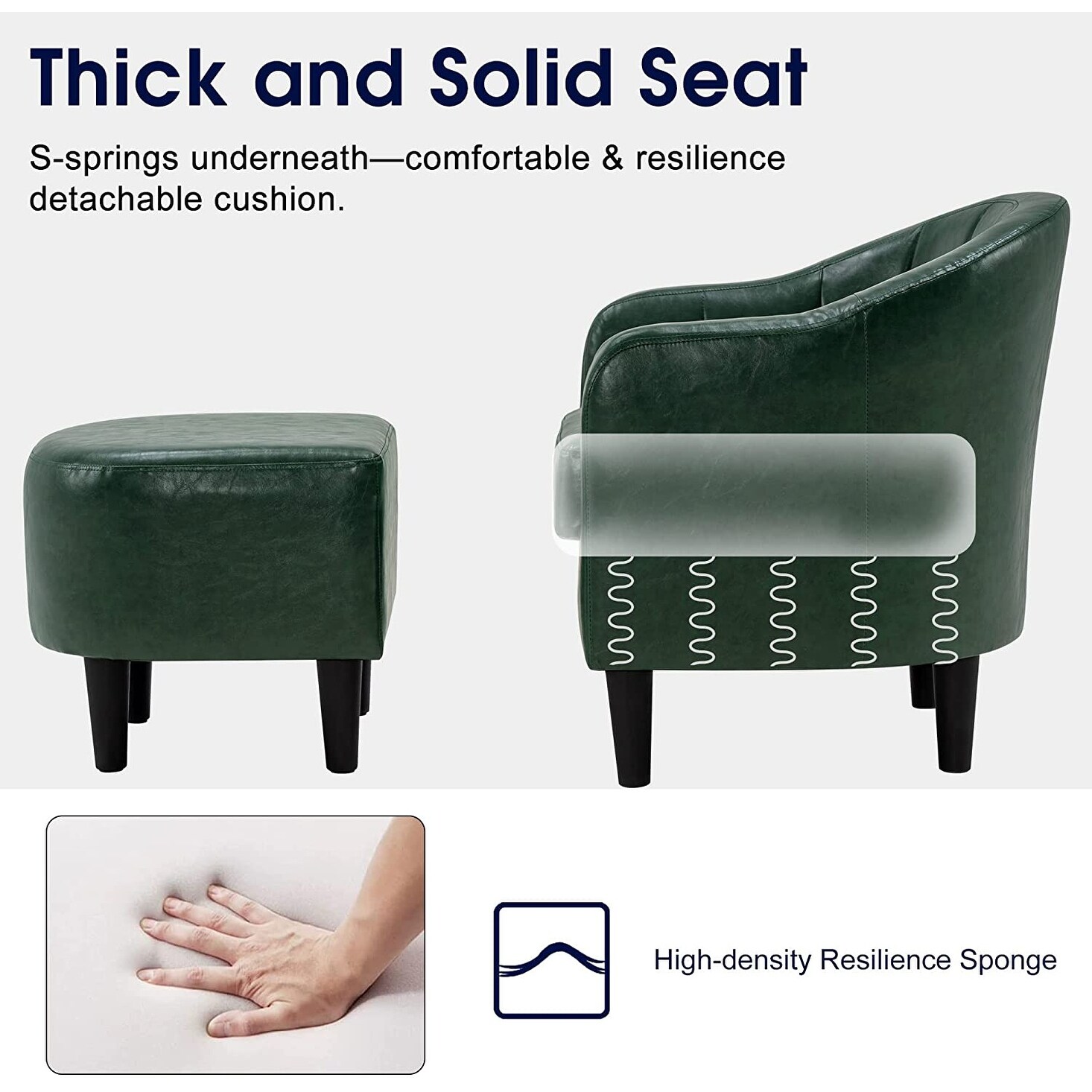 Chair with sales footstool underneath