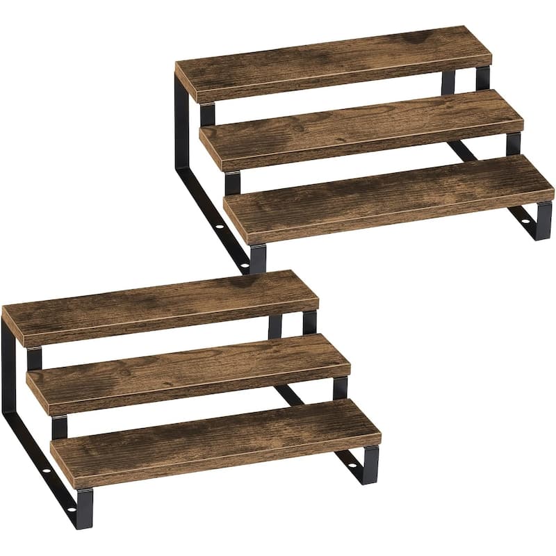 Spice Rack Organizer - Brown-Black - 2PCS