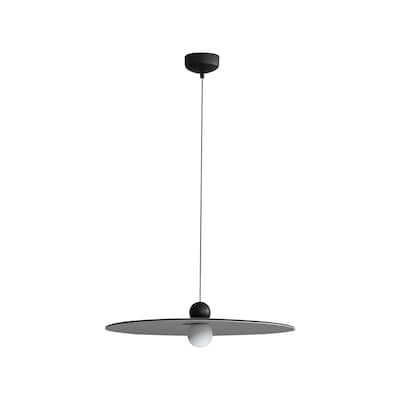 Faroe 24" LED Pendant in Flecked Black/Grey - Black