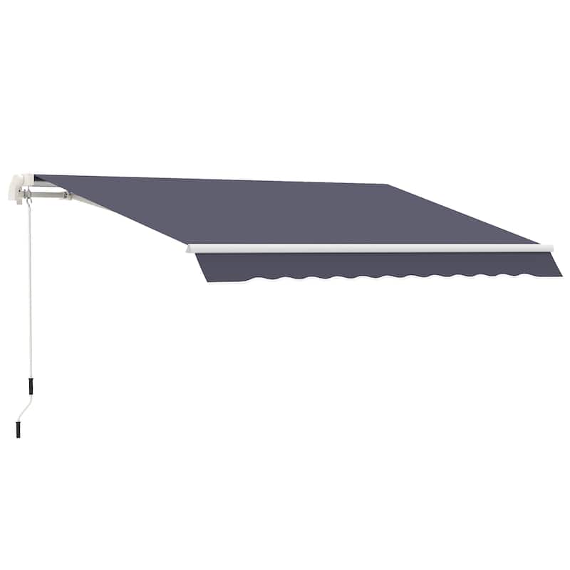 Outsunny 10x8-foot Manual Retractable Sunshade Shelter Awning