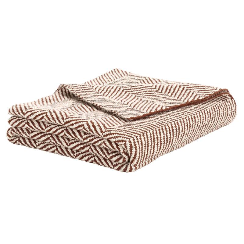 SAFAVIEH Home Remea 50W x 60L-inch Beige/Natural Cotton Throw Blanket