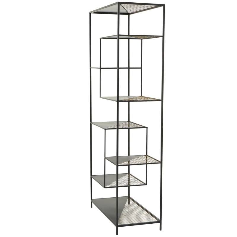 Metal 8 Shelves Shelving Unit - Black - Roche River Decor