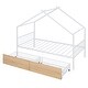 preview thumbnail 6 of 12, Metal Adorable House Twin Size House Bed with Two Drawers,Kids and Baby