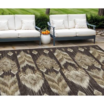 HomeRoots Southwestern Transitional Rectangle Outdoor Rug