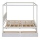 preview thumbnail 7 of 29, Full Size Platform Bed with 4 Drawers, Canopy Bedframe w/ 8 Support