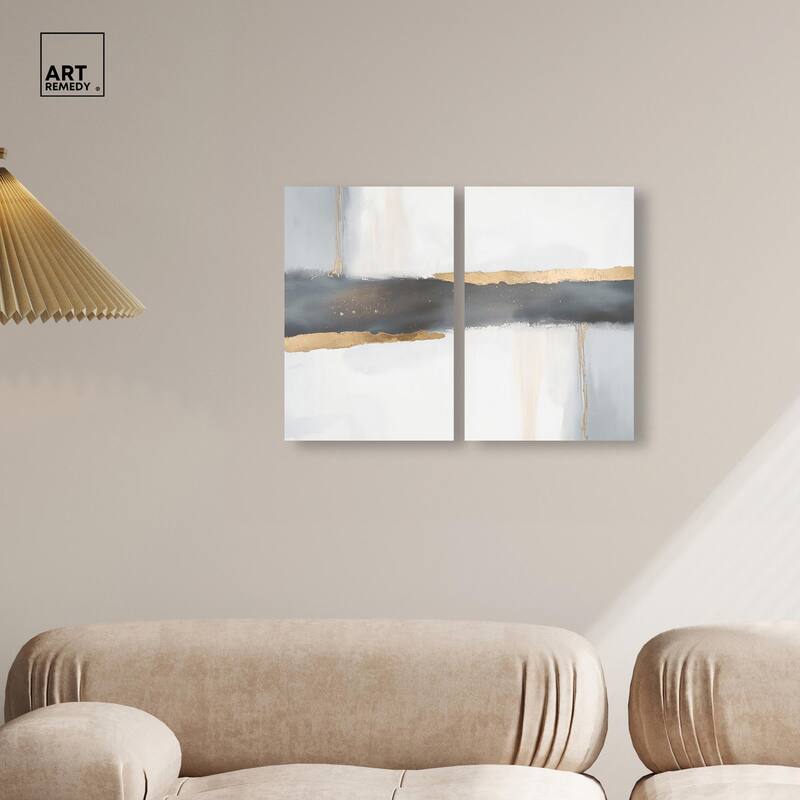Azure Horizon I Canvas Set of 2 by Art Remedy, Gallery Wrapped