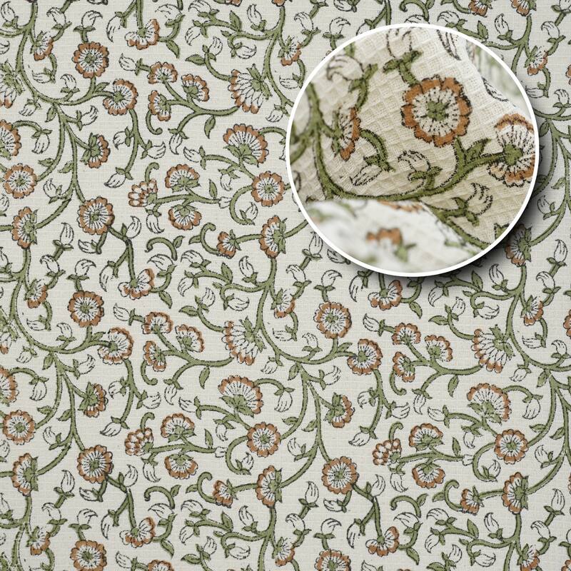 Fabdivine Handmade Floral Block Print Kitchen or Bath Room Hand Towels Home or Office Accent