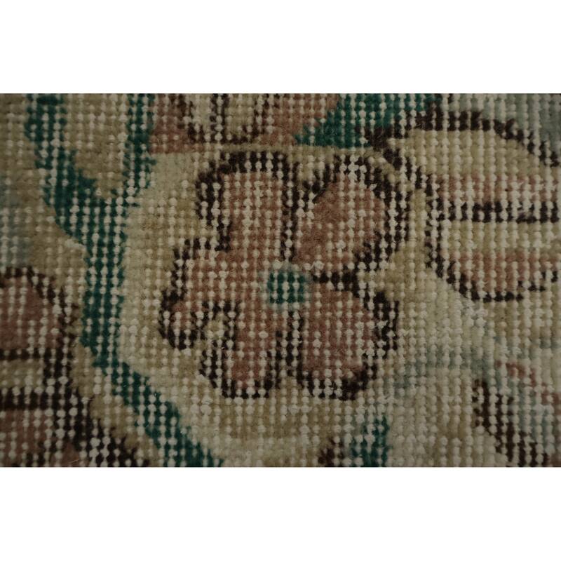 Hand Knotted Oriental 100% Wool Carpet Transitional Floral Beige & Ivories Anatolian Area Rug - 9' 5'' X 5' 8''
