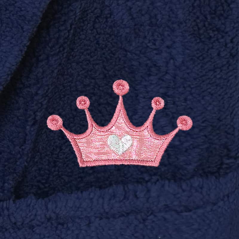 Sweet Kids 100% Polyester SUPER PLUSH Double Brushed Hooded Bathrobe - CROWN