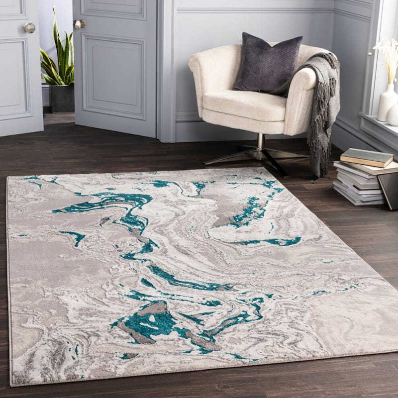 Livabliss Dule Abstract Swirl Area Rug