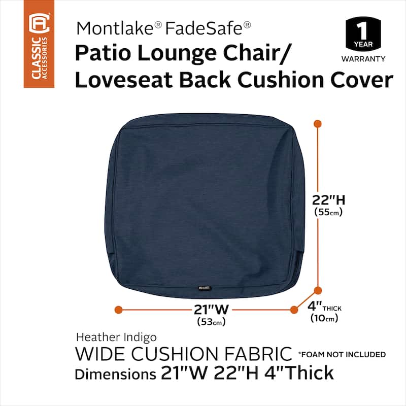 Classic Accessories Montlake Water-resistant Cushion Slip Cover