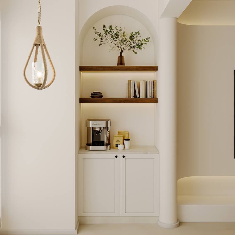 Dawana 1-Light Farmhouse Kitchen Pendant Light with Glass Shade - 9 In.Wide