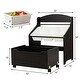preview thumbnail 4 of 21, Costway Kids Wooden Toy Storage Unit Organizer w/Rolling Toy Box &