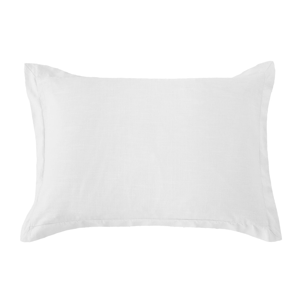 HiEnd Accents Hera Washed Linen Tailored Dutch Euro Pillow, 27"x39"