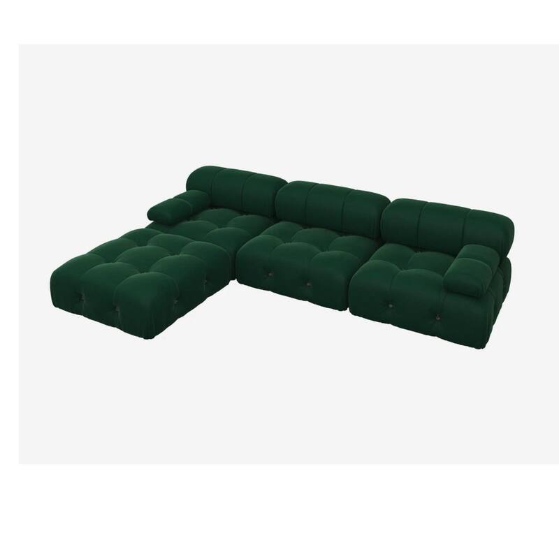 Convertible Modular Sectional Sofa with Ottomans