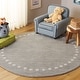 preview thumbnail 49 of 53, SAFAVIEH Handmade Kids Armanda Wool Rug 3' Round - Grey - Round
