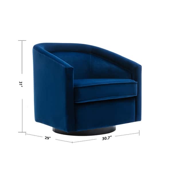 dimension image slide 6 of 10, WOVENBYRD Classic Barrel Swivel Chair