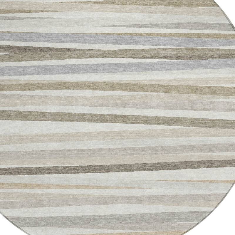 HomeRoots Striped Transitional Rectangle Outdoor Rug
