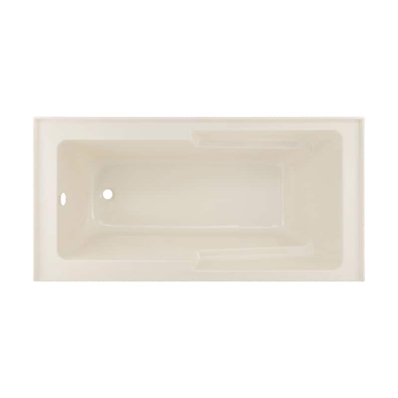 Swiss Madison Voltaire, Acrylic White, Alcove, Integral Armrest, Bathtub with Apron