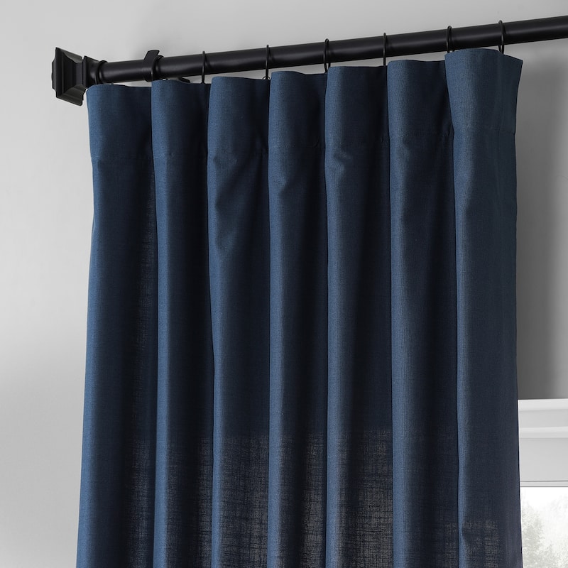 Exclusive Fabrics Dune Textured Solid Cotton Curtain Pair (2 Panels)