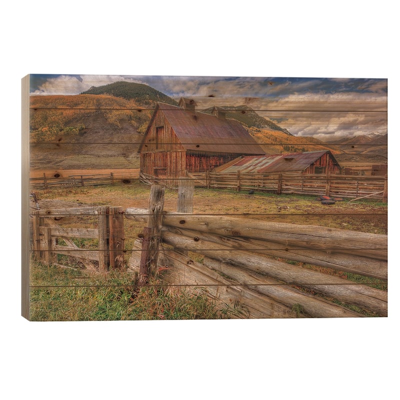 A Simpler Life Print On Wood by Bill Sherrell - Multi-Color - 18x26x1.5