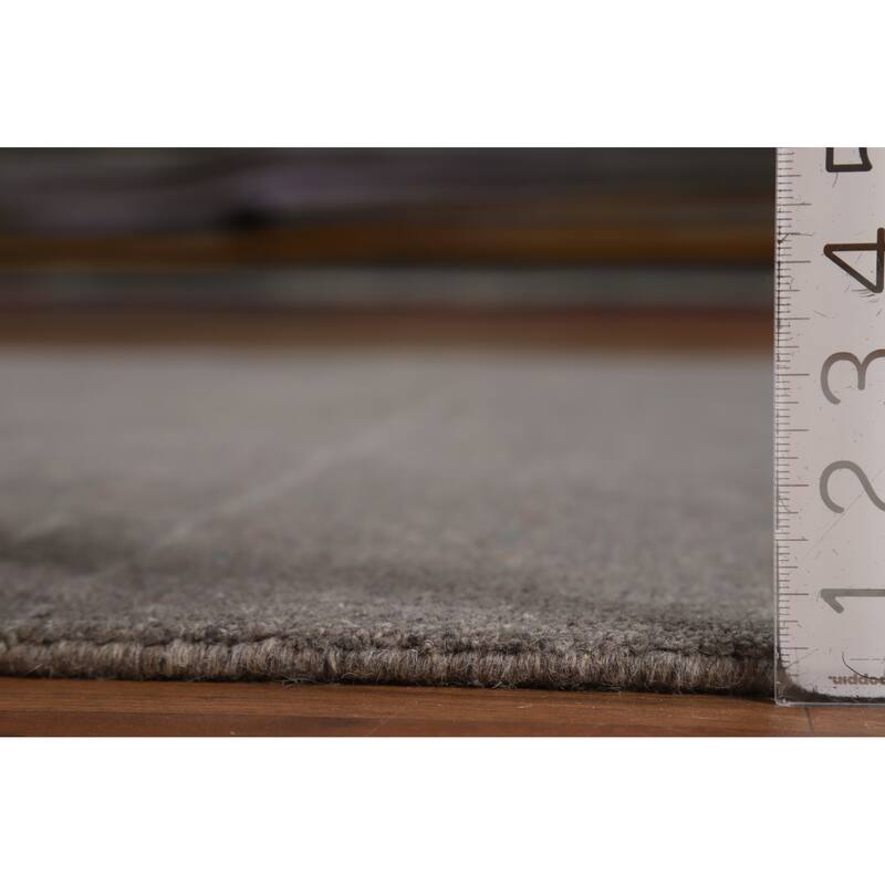 Hand Knotted Oriental 100% Wool Carpet Tribal Tribal Greys & Charcoal Gabbeh Area Rug - 8' 1'' X 5' 5''