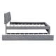 preview thumbnail 25 of 28, Comfortable Upholstered Platform Bed with Smart LED Lights and Extra Trundle
