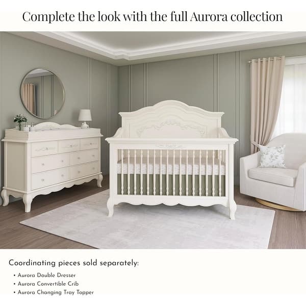 evolur aurora 7 drawer double dresser ivory lace Evolur Aurora 7 Drawer Double Dresser, Ivory Lace