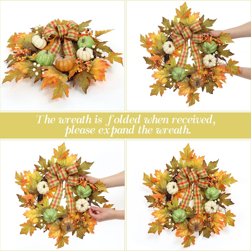 20" Fall Thanksgiving Wreath