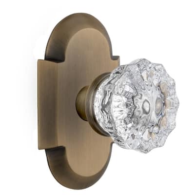 Nostalgic Warehouse Vintage Crystal Privacy Door Knob Set with Solid