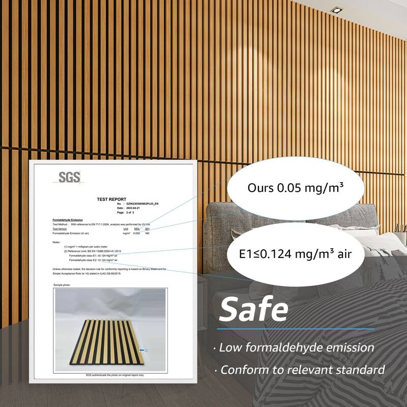 Art3d 23.6in x 47.2in Acoustic Wall Paneling,Slat Wall Cladding Siding Board,4pcs