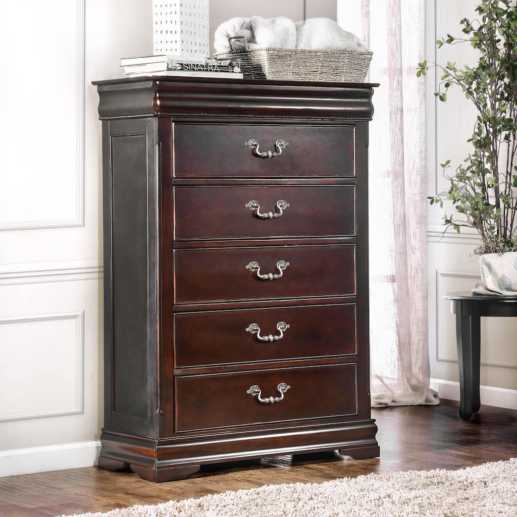 Diva Traditional Cherry Solid Wood 6-Drawer Chest by Furniture of America