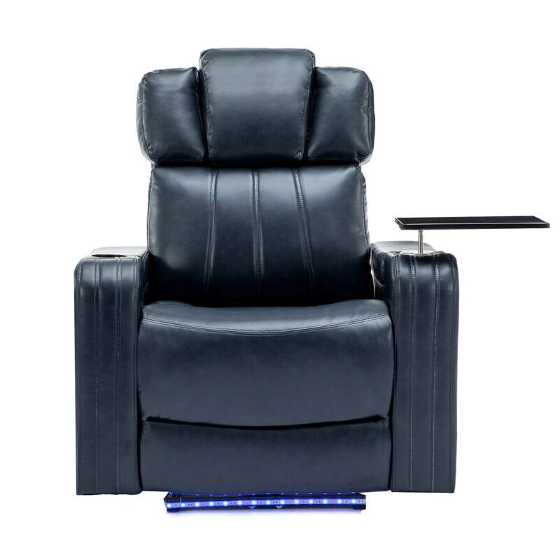 Power Recliner Individual Seat Home Theater Recliner with Cooling Cup Holder, Bluetooth Speaker, LED Lights, USB Ports