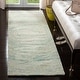 preview thumbnail 4 of 17, SAFAVIEH Handmade Ikat Jacey Modern Wool Rug 2'3" x 12' Runner - Ivory/Blue - Runner