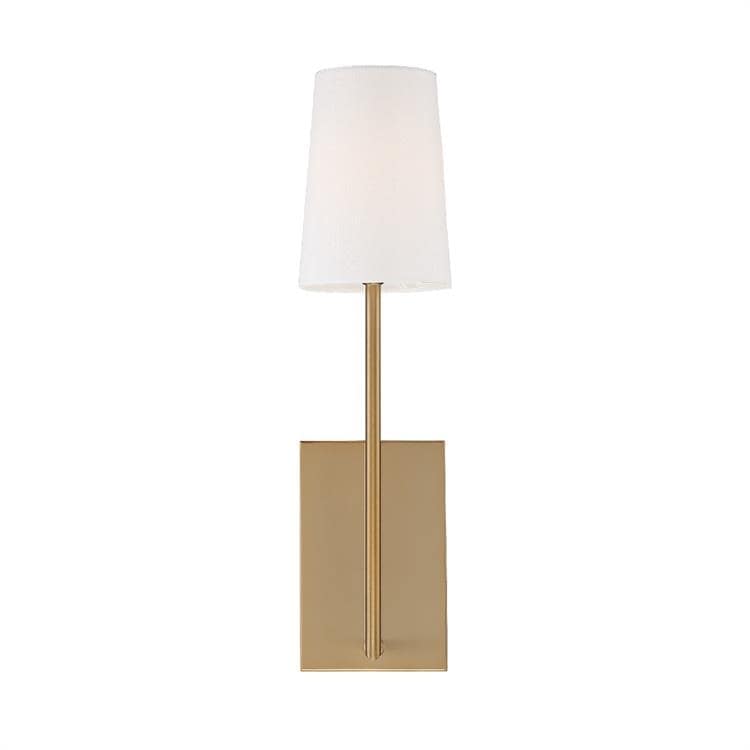 Lena 1 Light Vibrant Gold Wall Mount - 4.5'' W x 18'' H x 7'' D - 4.5'' W x 18'' H x 7'' D