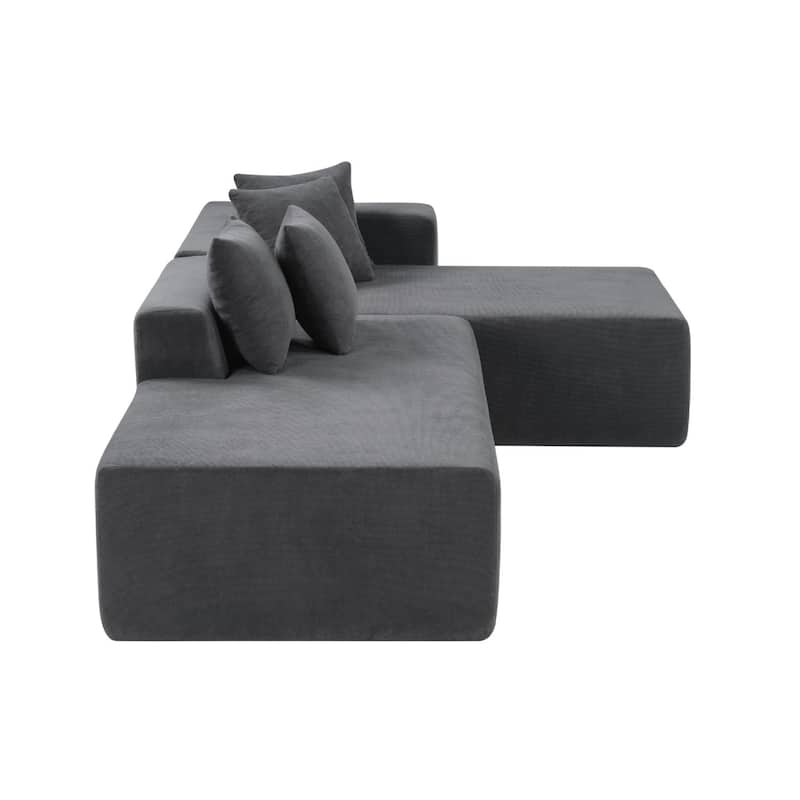101.5" L-Shaped Sectional Sofa, No Assembly Required