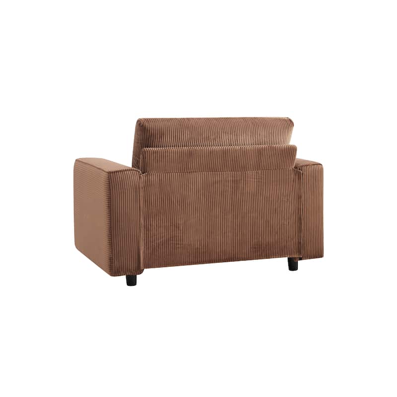 Modern Contemporary Upholstered Corduroy Plush Tufted Chair