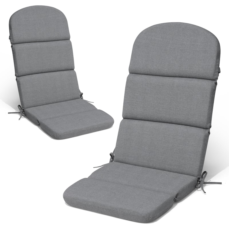 Crestlive Products Outdoor Adirondack Chair Cushion Patio Chair Pad - 2PC - Light Gray