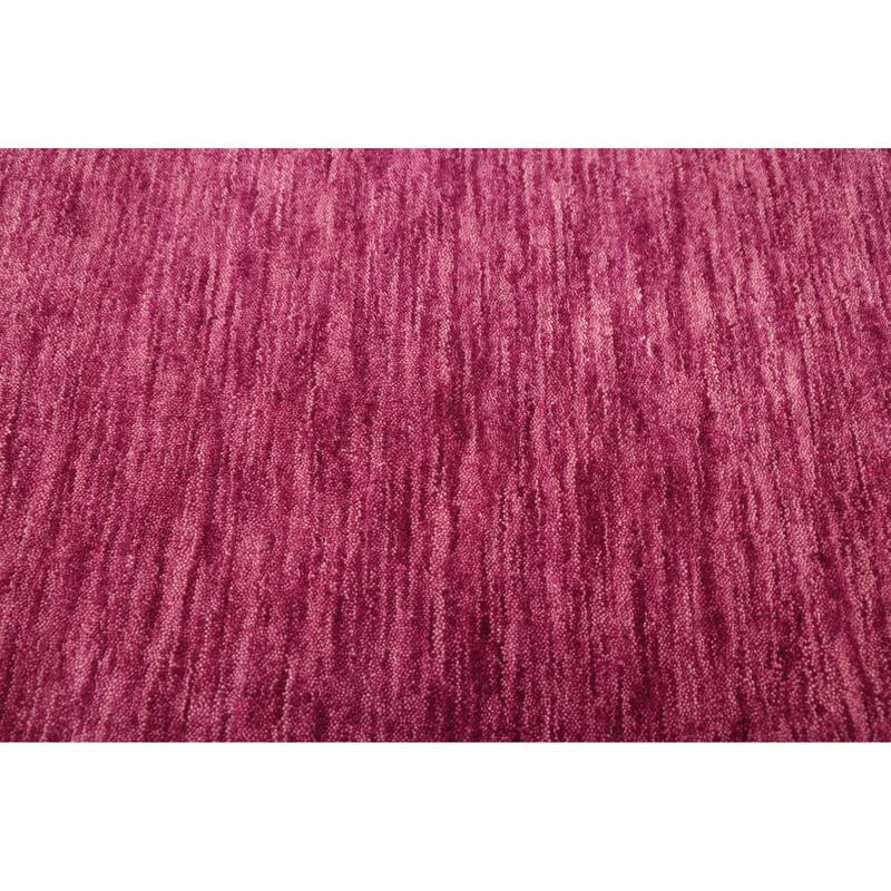 ECARPETGALLERY Hand Loomed Kashkuli Gabbeh Dark Magenta Wool Rug - 4'11 x 7'9
