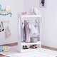 preview thumbnail 1 of 12, UTEX Kids Dress up Storage with Mirror,Costume Closet for Kids,Open Hanging Armoire Closet,Pretend Storage Closet for Kids White