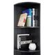 Q-Max 5-tier Wood Display Corner Bookcase
