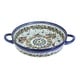 preview thumbnail 12 of 13, Blue Rose Polish Pottery 152 Vena Small Round Baker with Handles