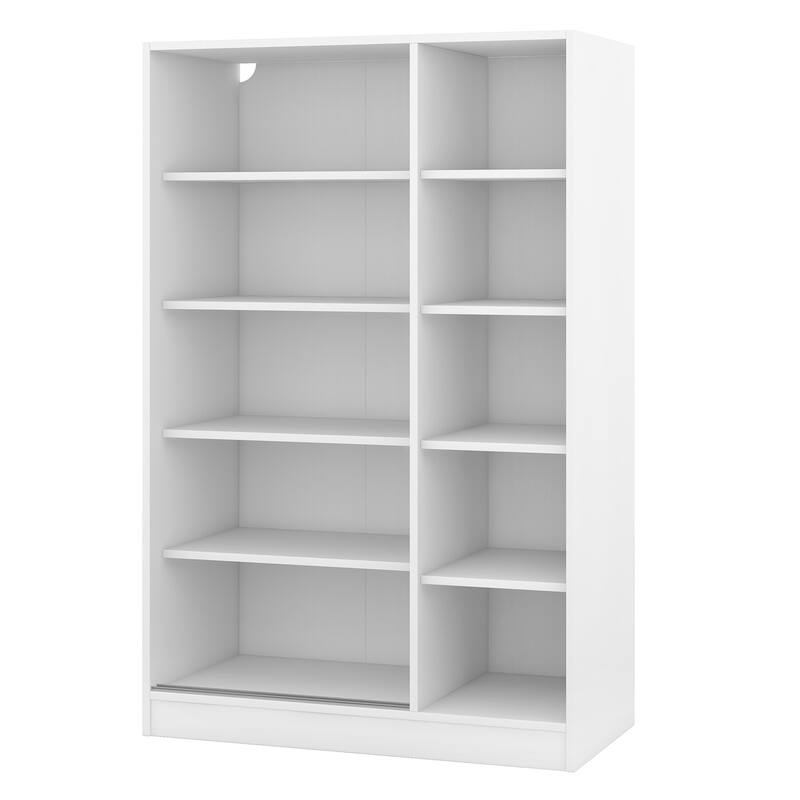 3-Door Shutter Wardrobe with shelves - N/A