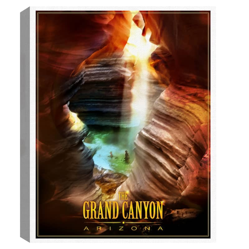 Grand Canyon Arizona by Old Red Truck Canvas Art Print