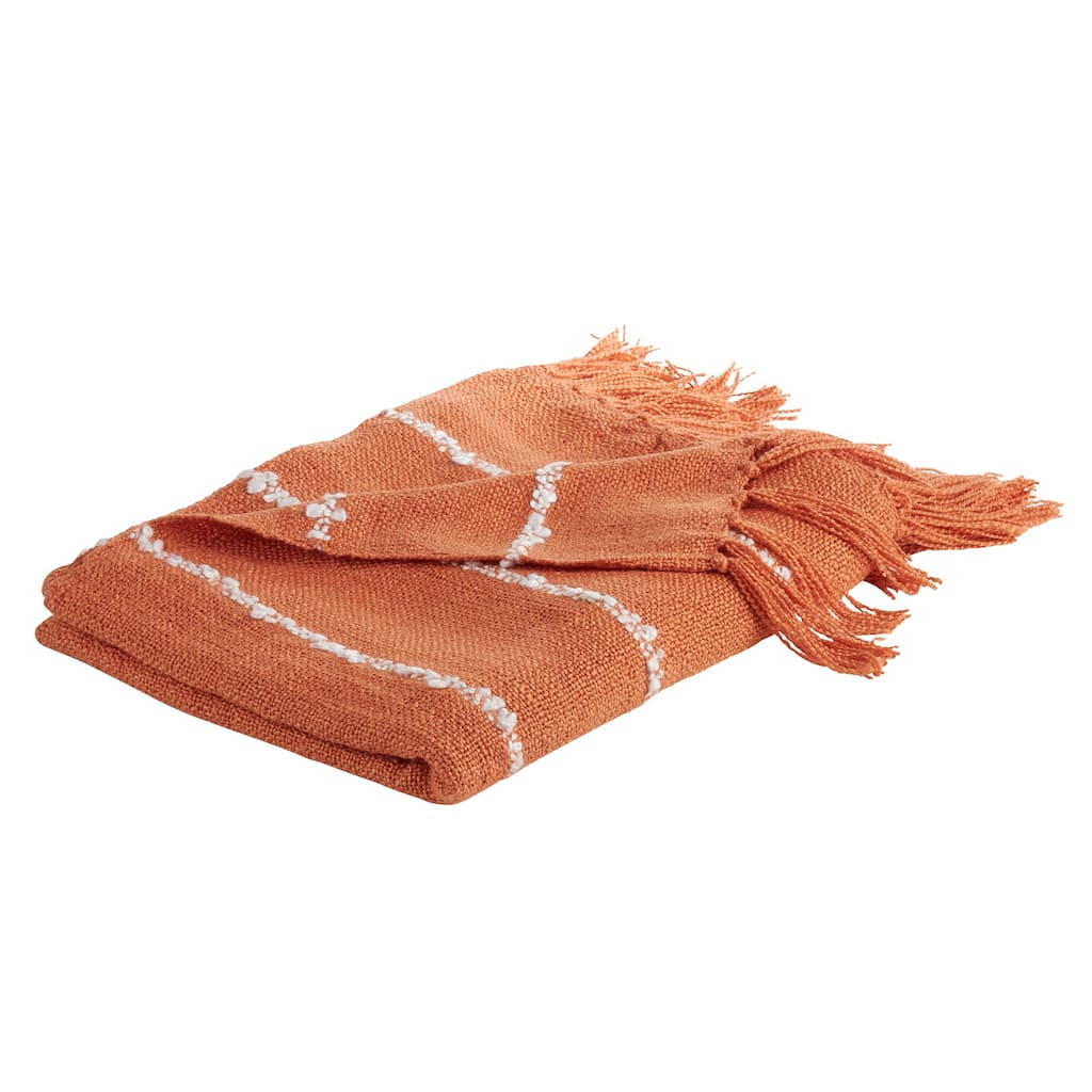 Throw Blanket With Striped Design