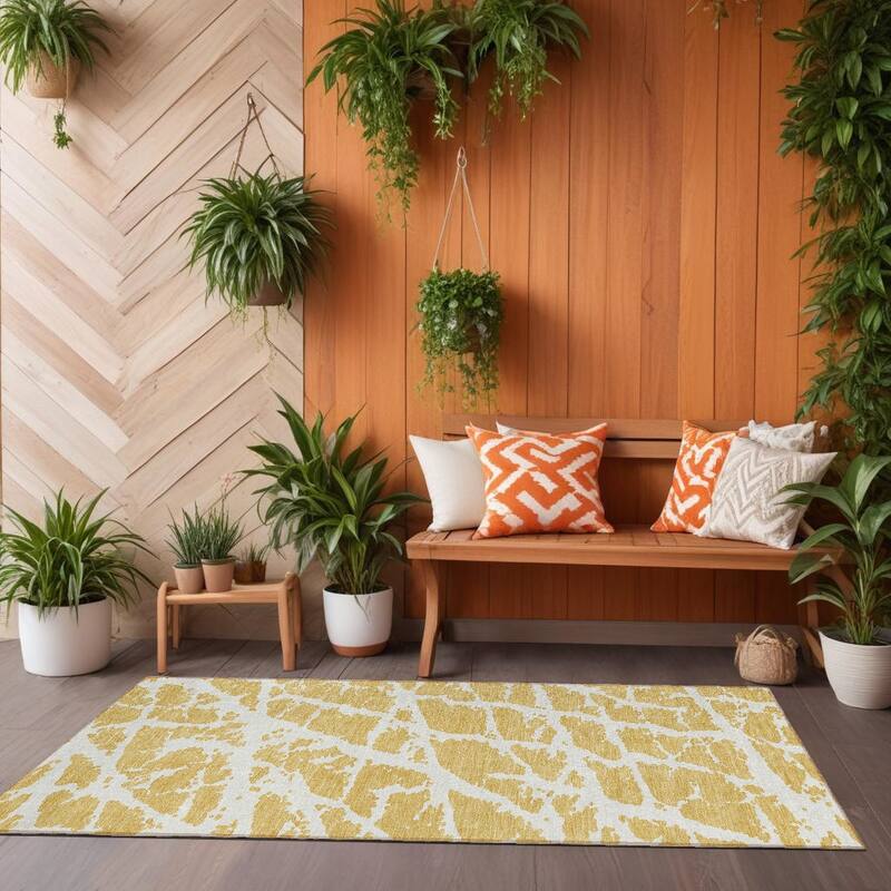 Riva Modern Art-Inspired Weather Resistant Versatile Elegance Outdoor Rug - 8' Runner - Multi