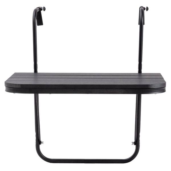 Costway Folding Balcony Deck Table Patio Small Side Stand Costway Folding Balcony Deck Table