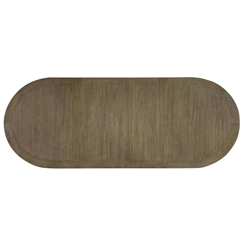 Furniture of America Lenn Modern Farmhouse Oak 102-inch Wood Extendable Dining Table