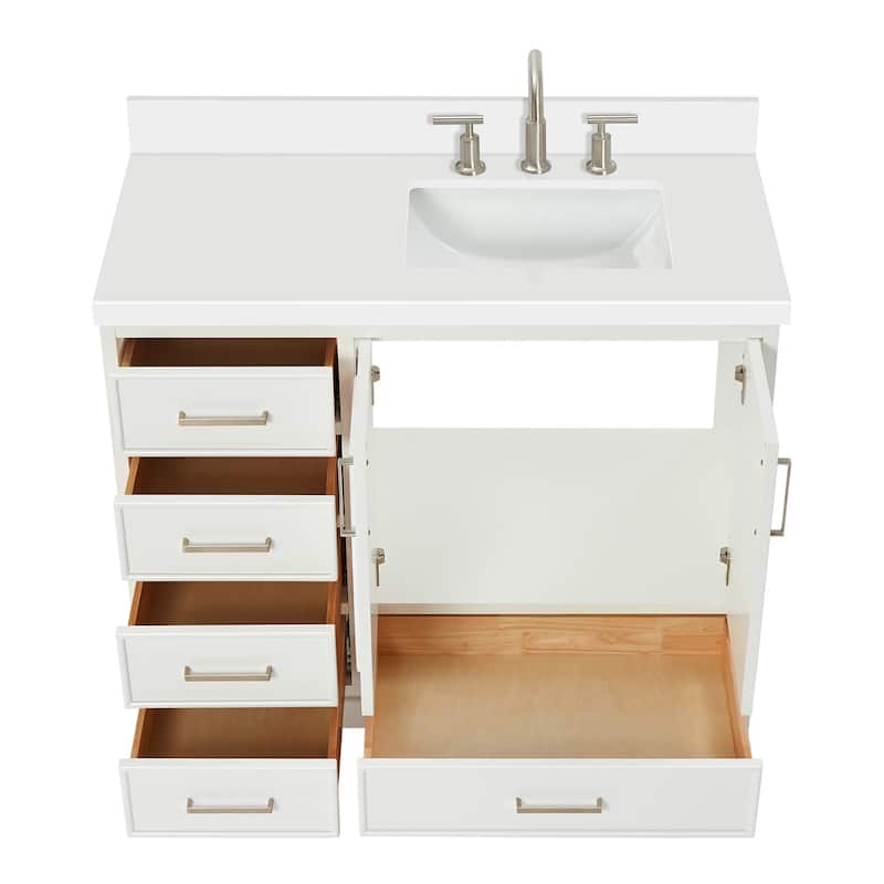 Ariel M043SRWQRVO Stafford 43" Free Standing Single Basin Vanity Set