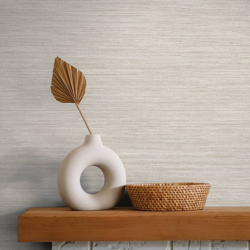 Tempaper Horizontal Faux Grasscloth Textured Peel and Stick Wallpaper - 15 sq. ft.